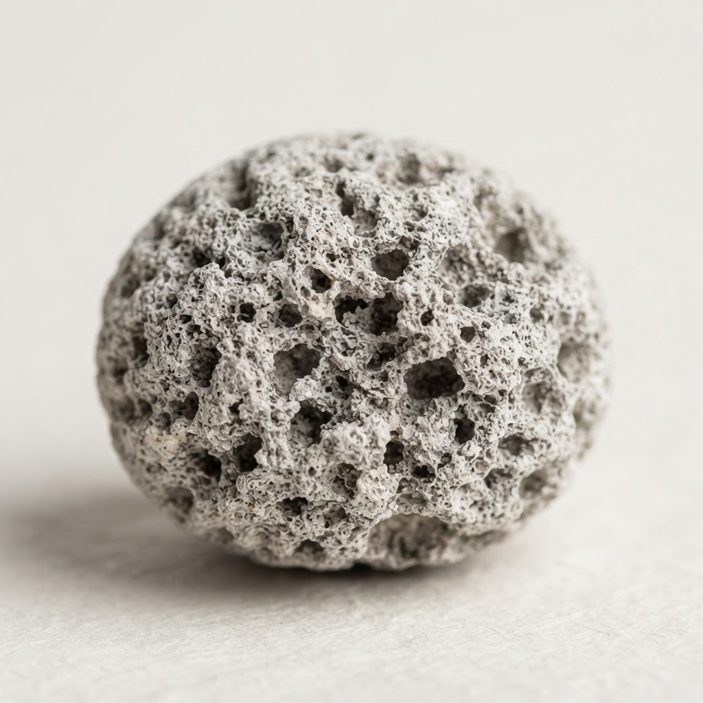 Macro close-up of a porous Turkish pumice stone